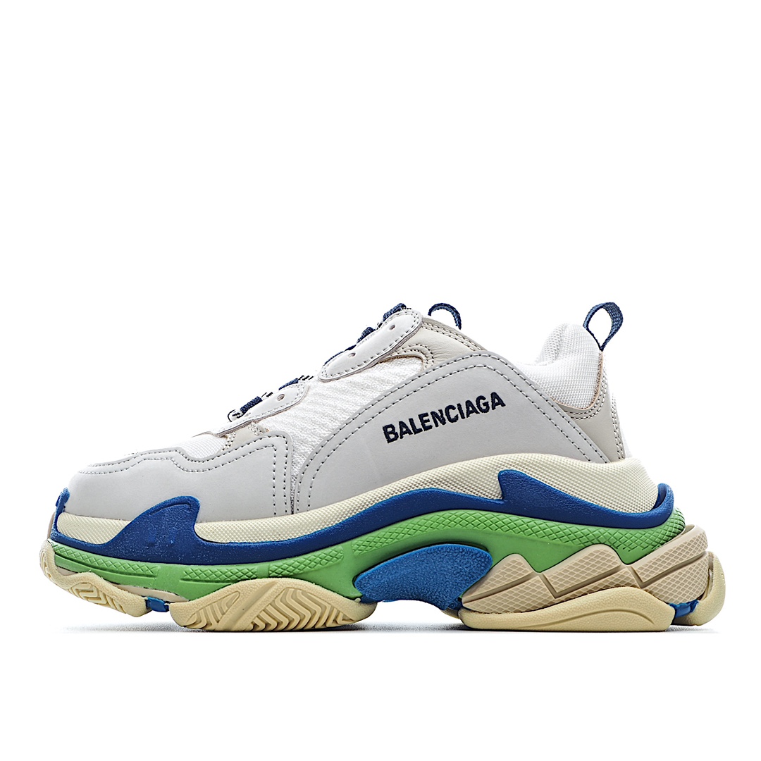 J5 公司级原盒Balenciaga  Triple S 巴黎世家老爹鞋 1.0八层底 突破不可能 首发原底八层组合巴黎世家 不做任何对比 眼见为实 组合细节最接近原版原底八层组合 首家实现原档电绣同步公司 字体对位不连线 TPU原模亮底 透气孔厚度均匀 完美公司玩家 艺术家 欢迎细节鉴赏配套布袋、鞋带、合格证齐全