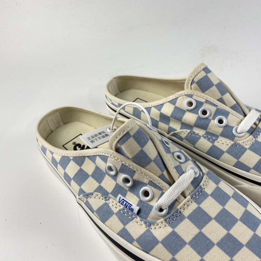 P140 Vans Authentic 万斯安纳海姆棋盘格子半拖懒人一脚蹬 经典aut VN0A54F75BU