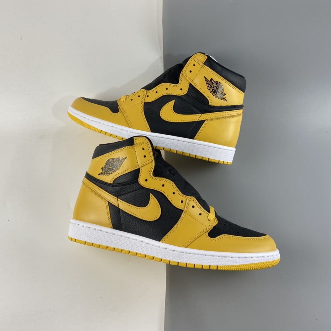 P450 Nk Air Jordan 1 Retro High OG”Pollen”AJ1代经典复古经典高帮百搭文化篮球鞋“黑黄”555088-701