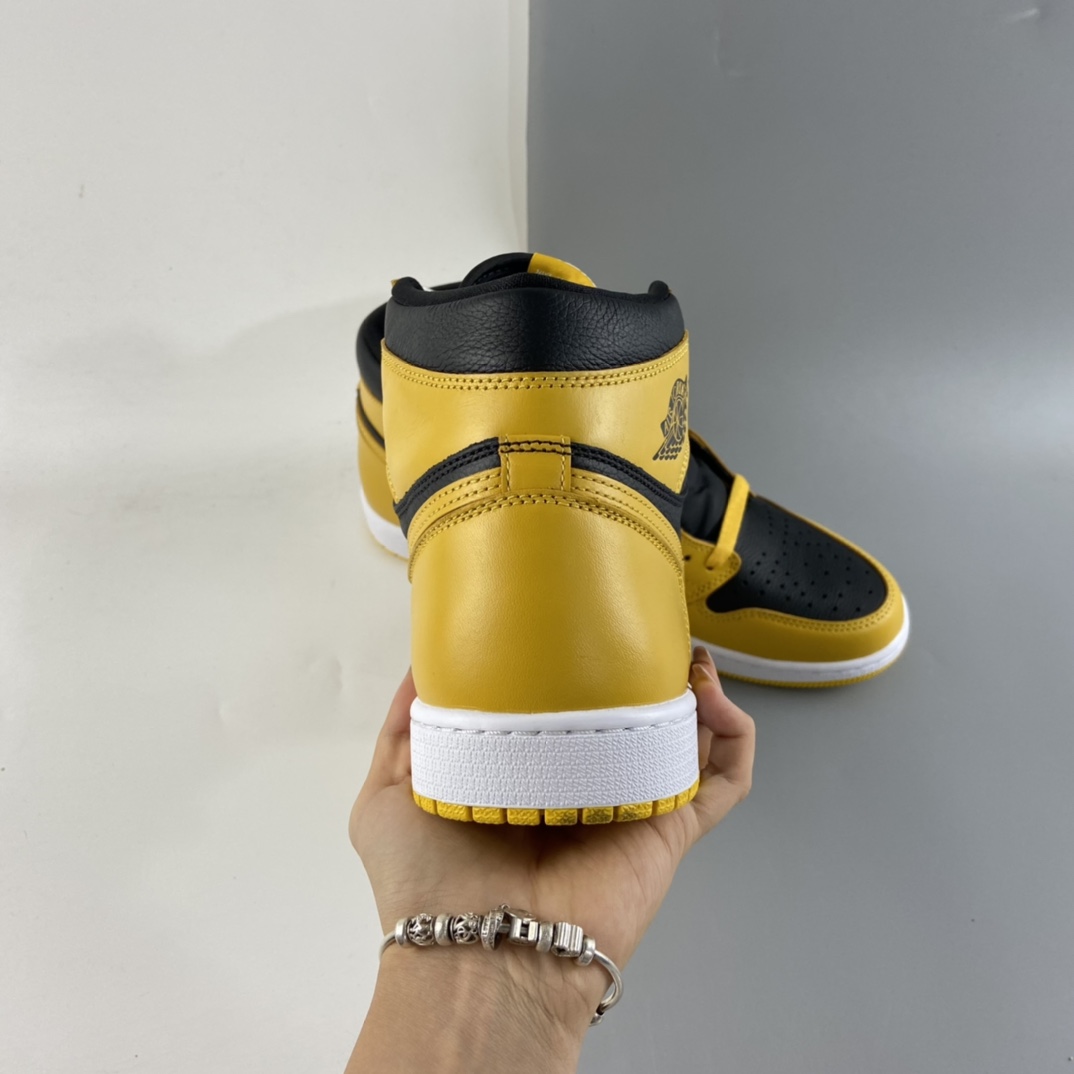 P450 Nk Air Jordan 1 Retro High OG”Pollen”AJ1代经典复古经典高帮百搭文化篮球鞋“黑黄”555088-701