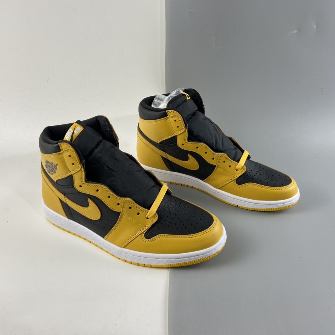 P450 Nk Air Jordan 1 Retro High OG”Pollen”AJ1代经典复古经典高帮百搭文化篮球鞋“黑黄”555088-701