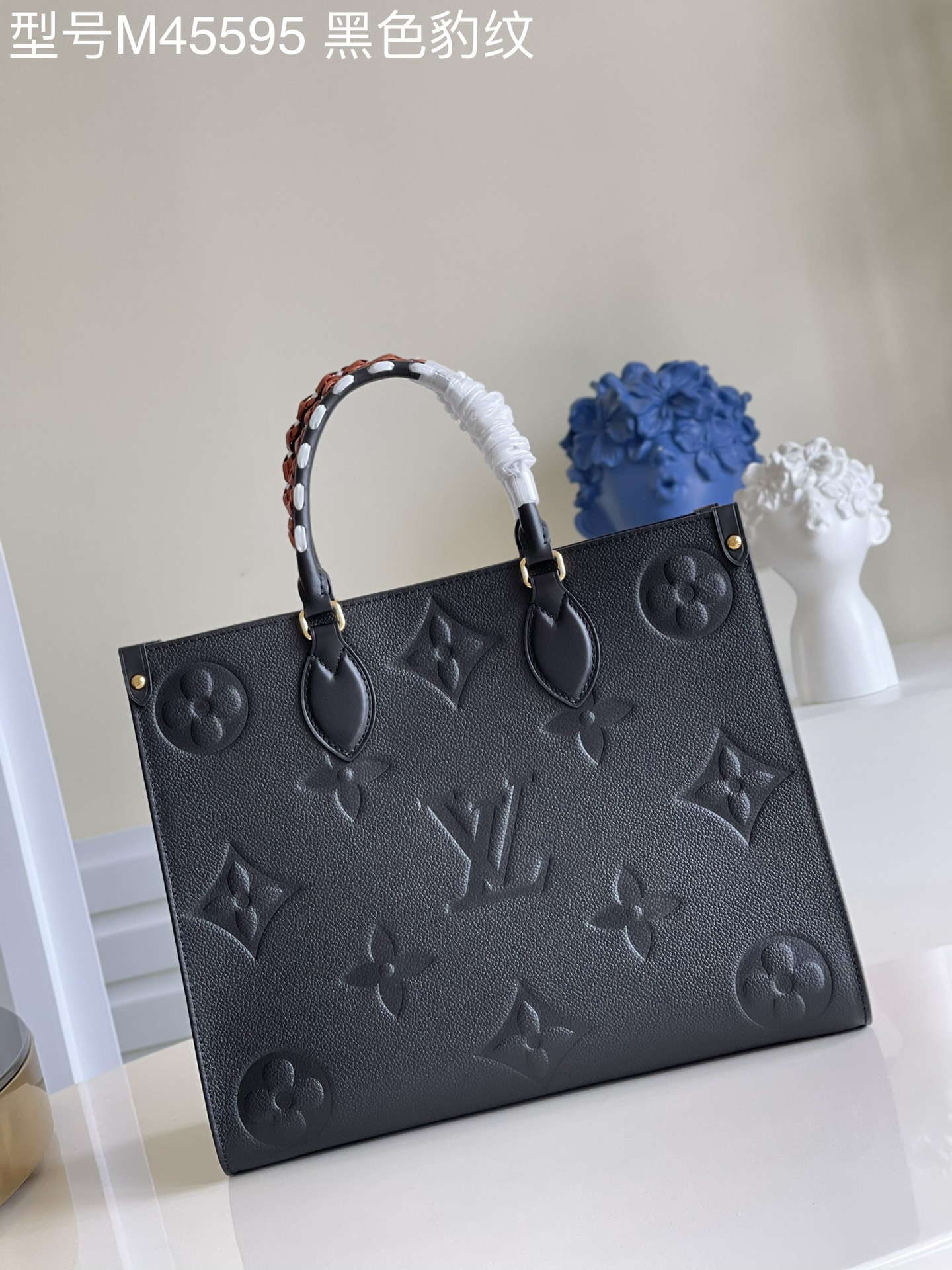 Louis Vuitton LV Onthego Bags Handbags Black Leopard Print Printing Mini M45595