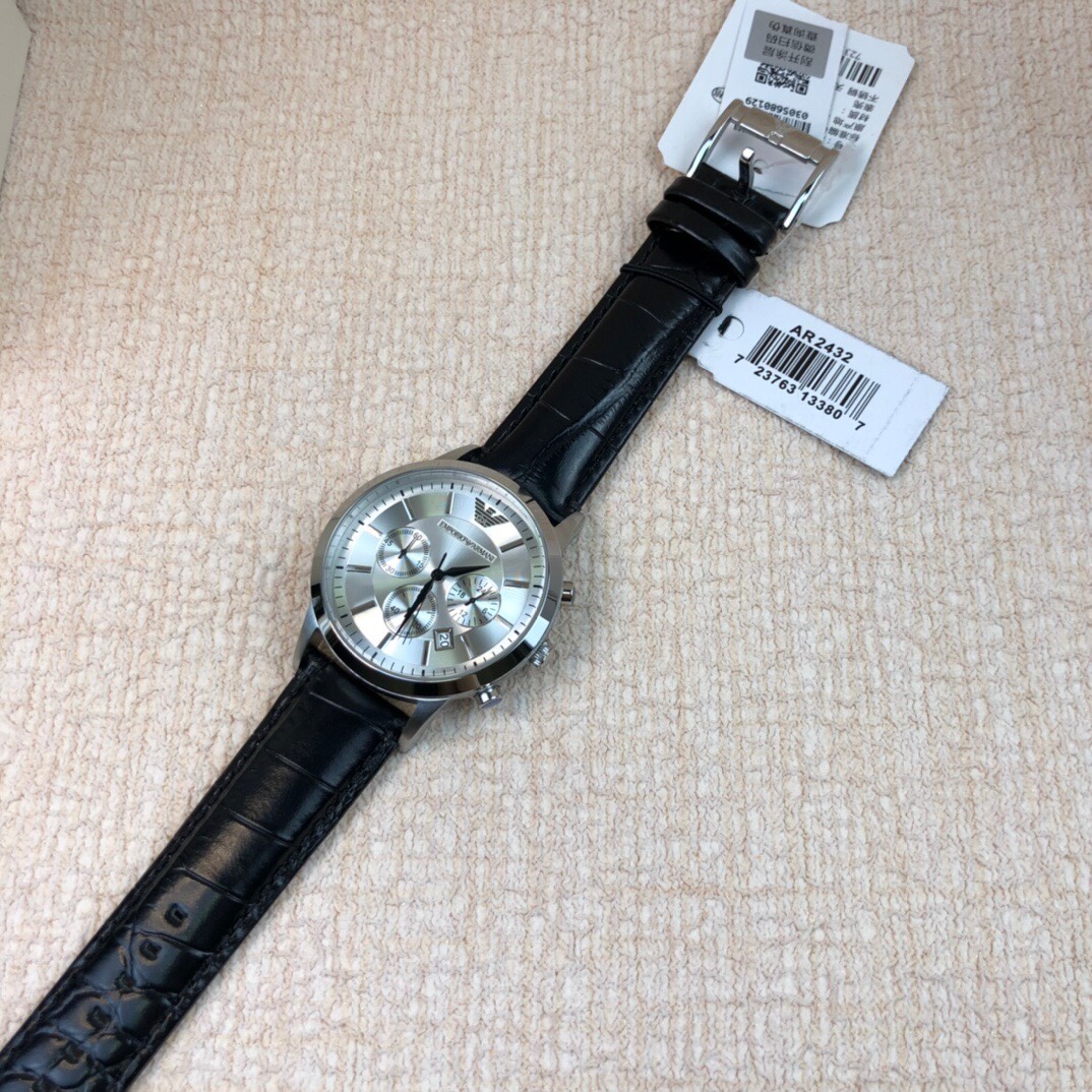 Modelo original Armani: Ar2432 Caja: acero inoxidable 316L Espejo del reloj: vidrio mineral Correa: piel de vaca import…