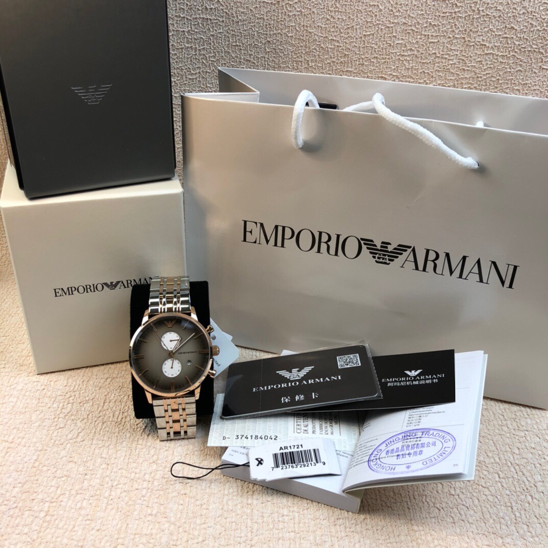 Reloj ARMANI/Armani original Modelo: AR1721 Material: caja de acero inoxidable 316L Vidrio: vidrio reforzado con minera…
