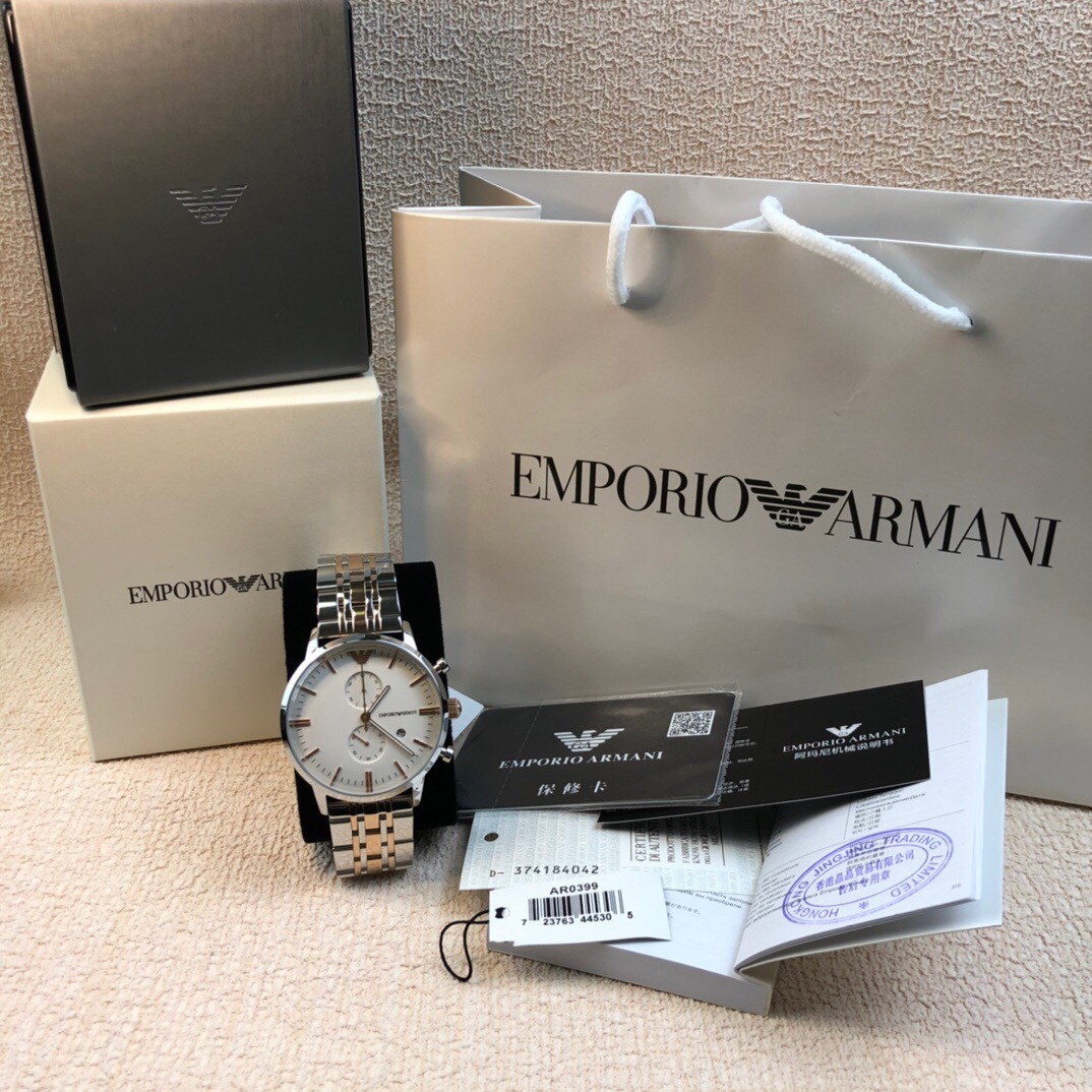 Modelo de reloj ARMANI/Armani original: AR0399 Material: caja de acero inoxidable 316L Vidrio: vidrio reforzado con min…