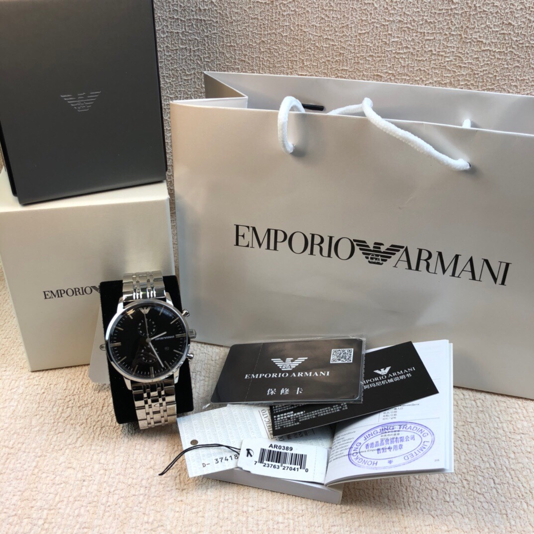 Armani Armani original Modelo: Ar0389 Caja: acero inoxidable 316L Espejo del reloj: vidrio mineral reforzado Correa: ac…