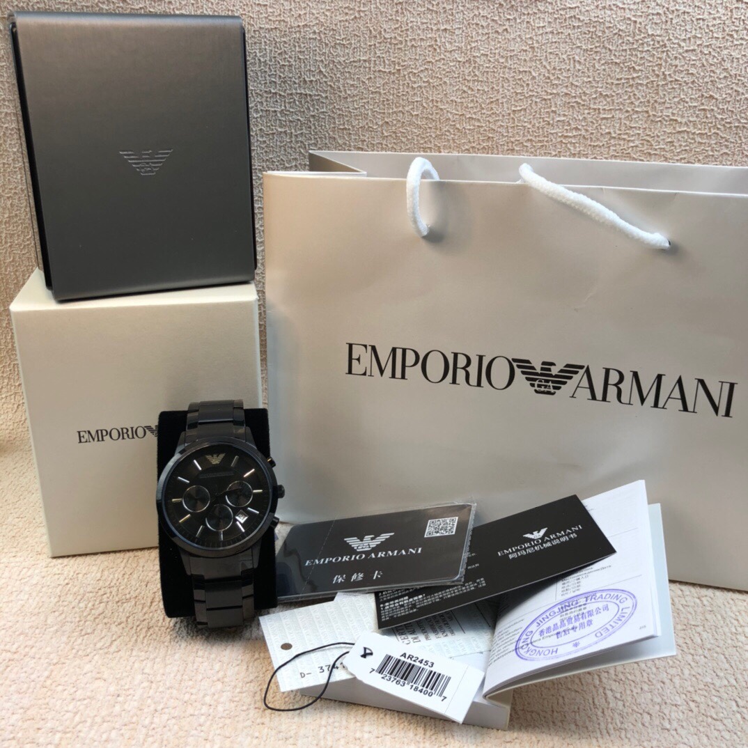 Modelo original Armani Armani: Ar2453 Caja: acero inoxidable 316L Espejo del reloj: vidrio mineral reforzado Correa: ac…