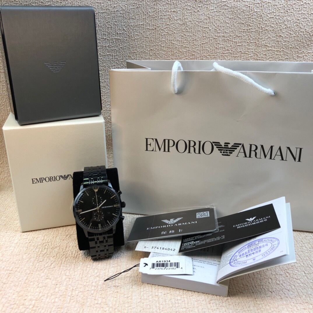 Modelo original Armani Armani: Ar1934 Caja: acero inoxidable 316L Espejo del reloj: vidrio mineral reforzado Correa: ac…