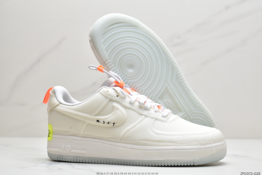 280 耐克Nike Air Force 1 Experimental-Type N. 354”Sail Atomic Orange”空军一号经典低帮 CV1754-100