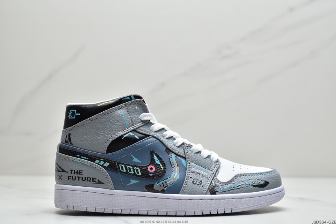 200 耐克NIKE Air Jordan 1 Retro Mid”Reverse Black Toe” 554724-130