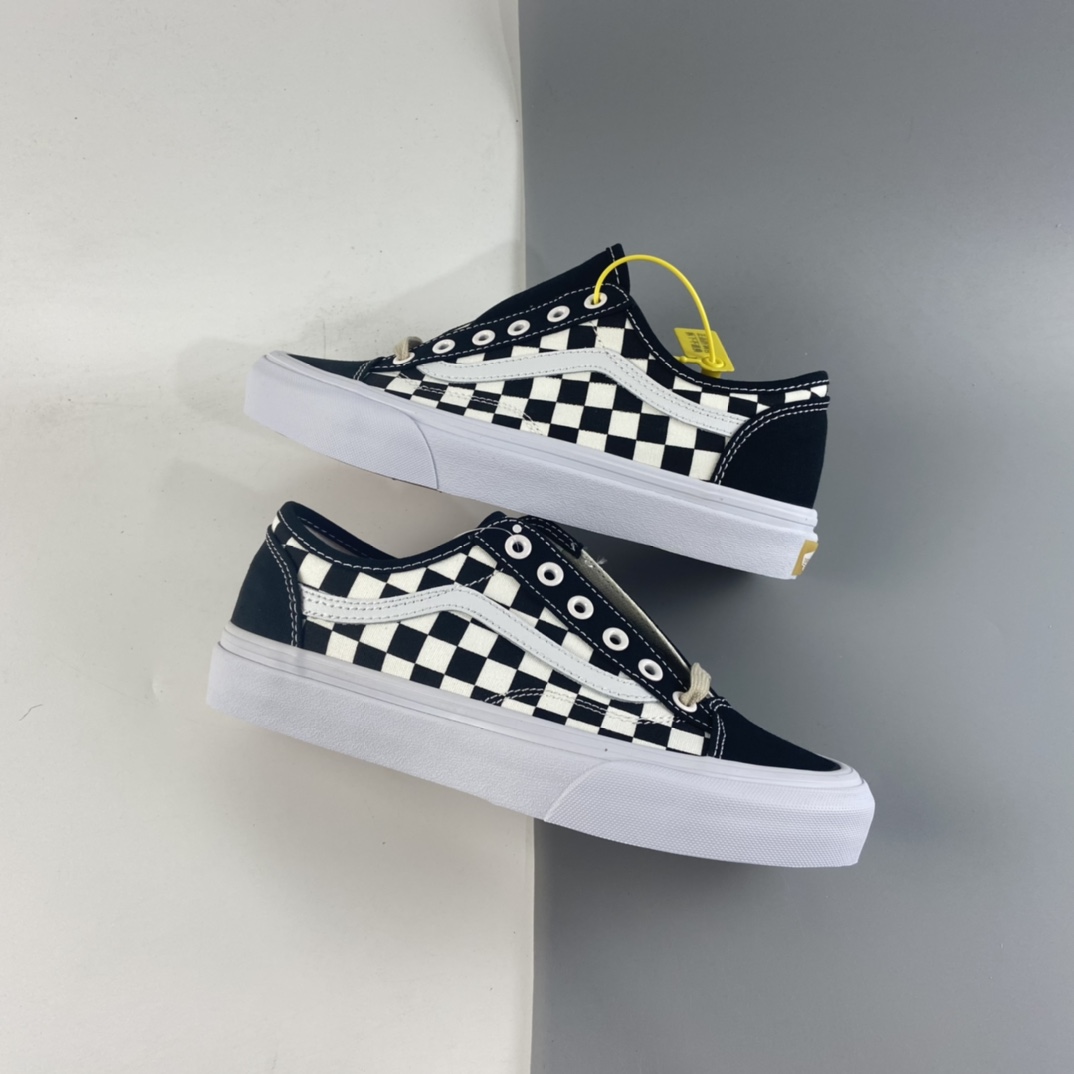 P150 Vans Style 36 范斯官方 超轻环保 小头黑白棋盘格低帮板鞋运动鞋 VN0A3MVL42E
