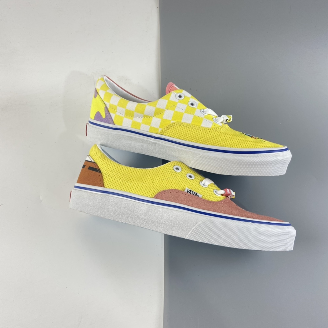 P160 Vans Era“海绵宝宝”主题动漫联名系列派大星鸳鸯粉黄低帮休闲板鞋 VN0A54F19ES