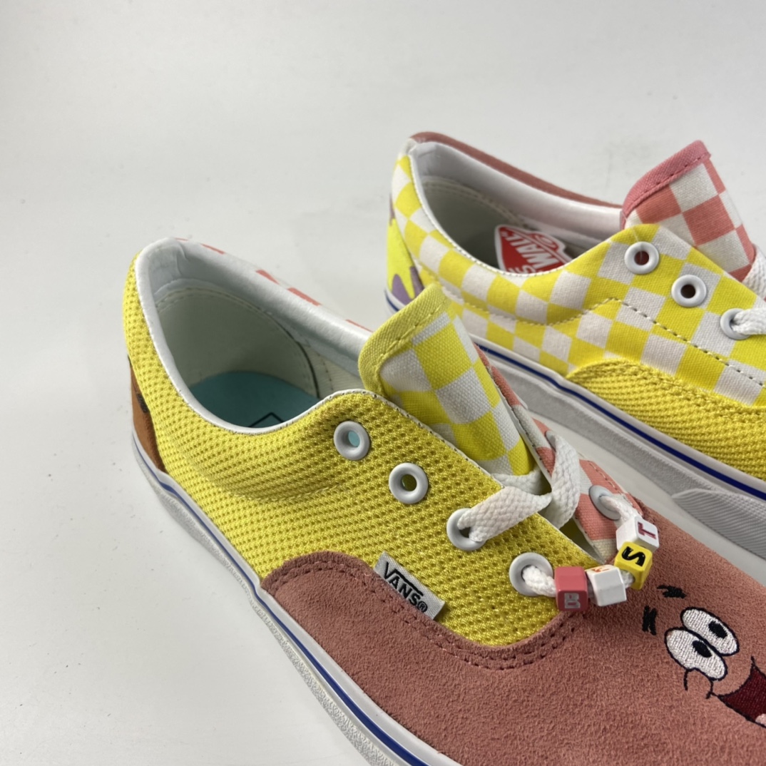 P160 Vans Era“海绵宝宝”主题动漫联名系列派大星鸳鸯粉黄低帮休闲板鞋 VN0A54F19ES