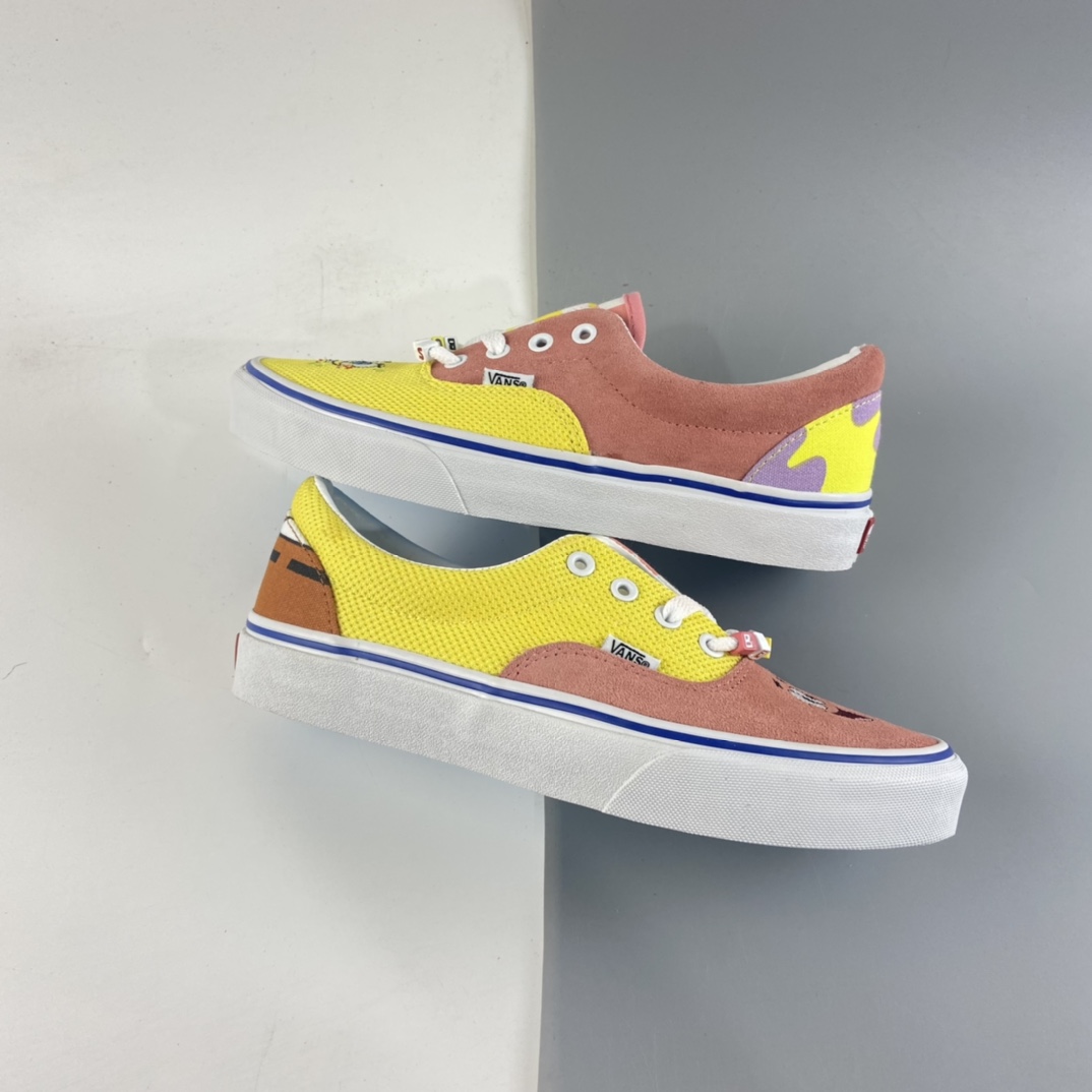 P160 Vans Era“海绵宝宝”主题动漫联名系列派大星鸳鸯粉黄低帮休闲板鞋 VN0A54F19ES