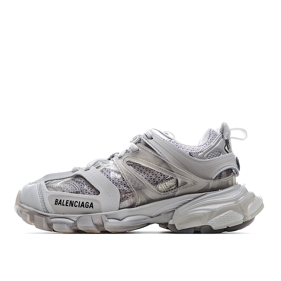 � G5 0 get金标黑扣做旧升级版本 巴黎世家3.0 后置气垫款三代户外概念鞋 Balenciaga  Sneaker Tess s.Gomma MAILLE WHITE/ORANGE 纯原版本 原装大盒 从里到外 一切百分百还原官方配置 顶级专供碾压市面一切真标版本