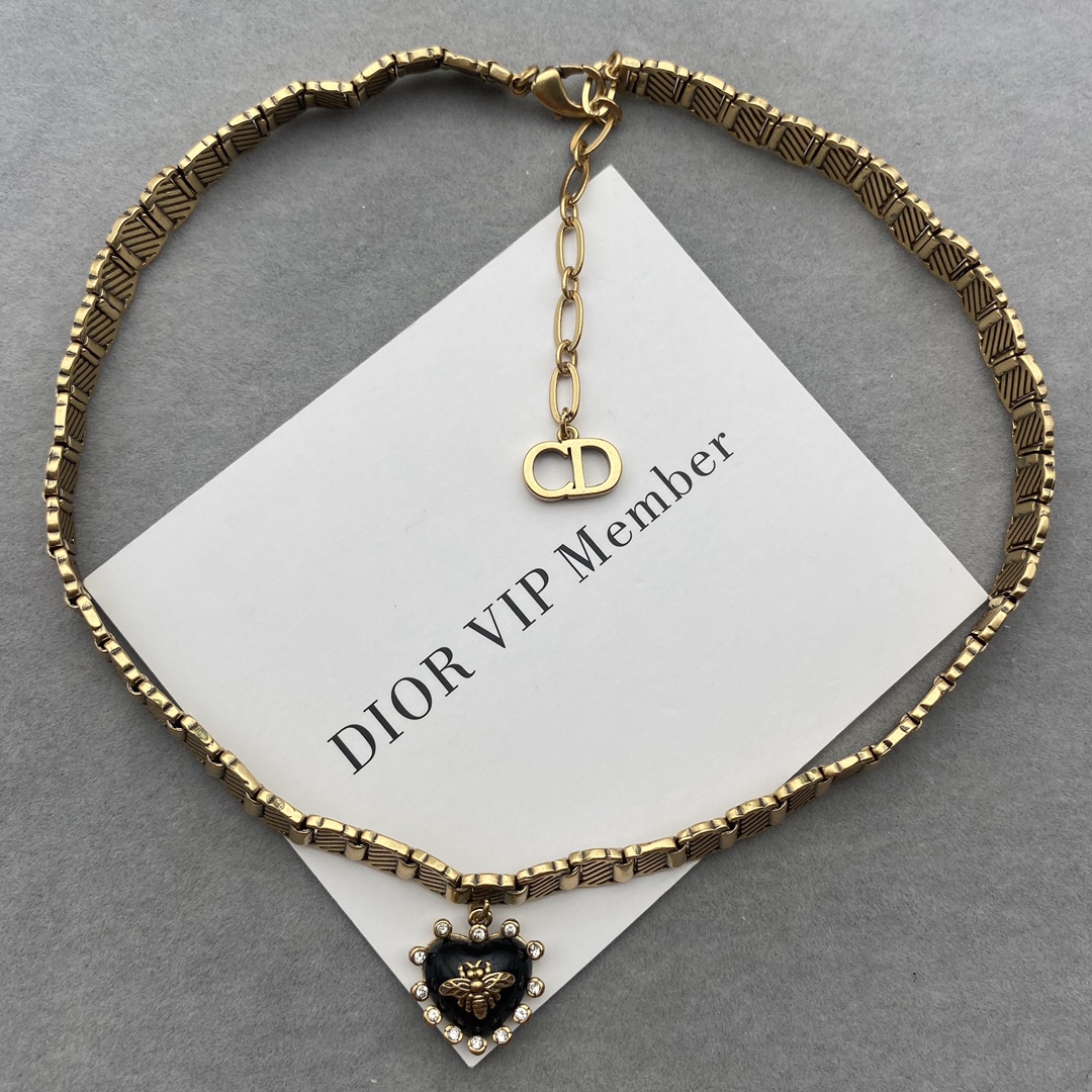 Dior Jewelry Necklaces & Pendants Black Set With Diamonds
