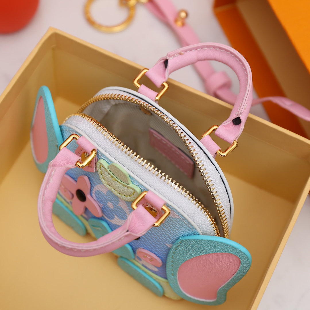 Mini shell bag keychain different colors