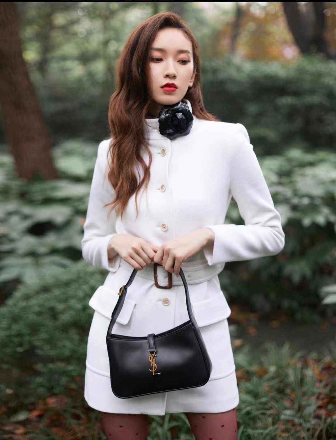 Saint laurent Ysl LE 5 À 7 平纹腋下包 657228黑色