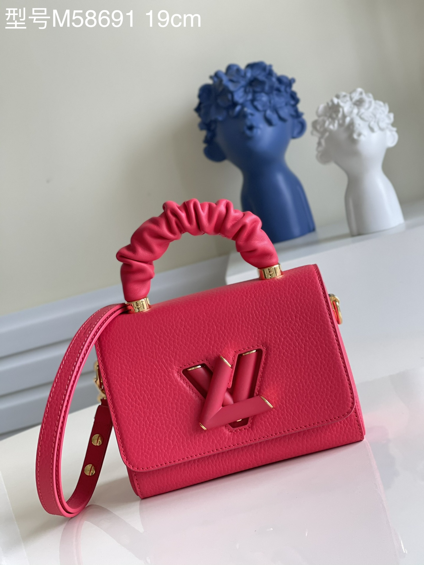 Louis Vuitton Handbags Crossbody & Shoulder Bags Red Lychee Pattern Taurillon Calfskin Cowhide LV Twist M58691