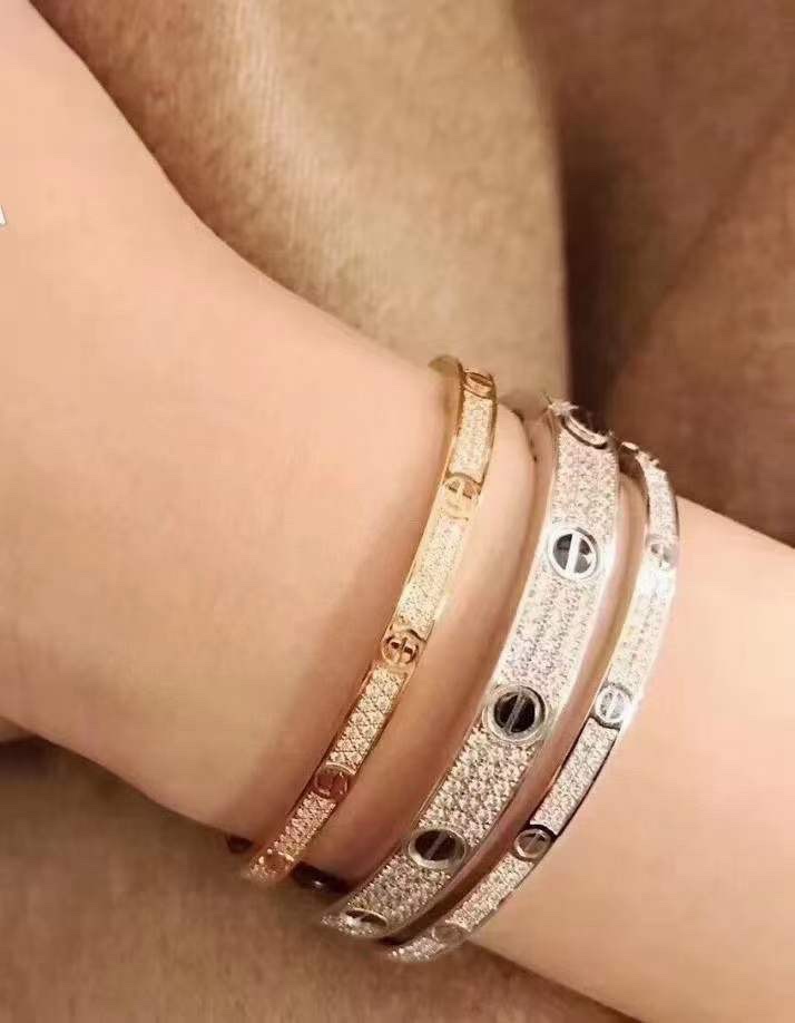 Cartier 卡地亚 Love系列 窄版满天星手镯