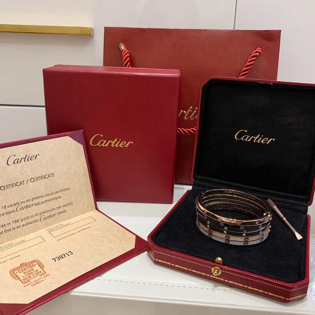 Cartier 卡地亚 Love系列 窄版满天星手镯