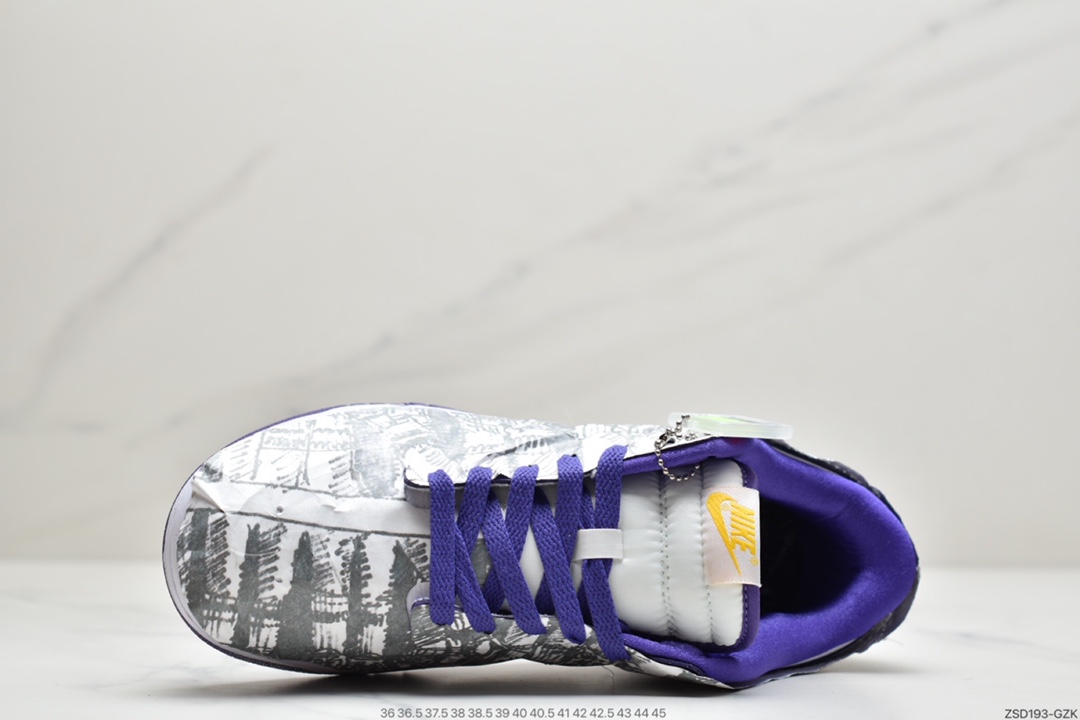 320 耐克Nike Dunk Low”Flip The Old School”白紫反钩撕纸鸳鸯 DJ4636-100