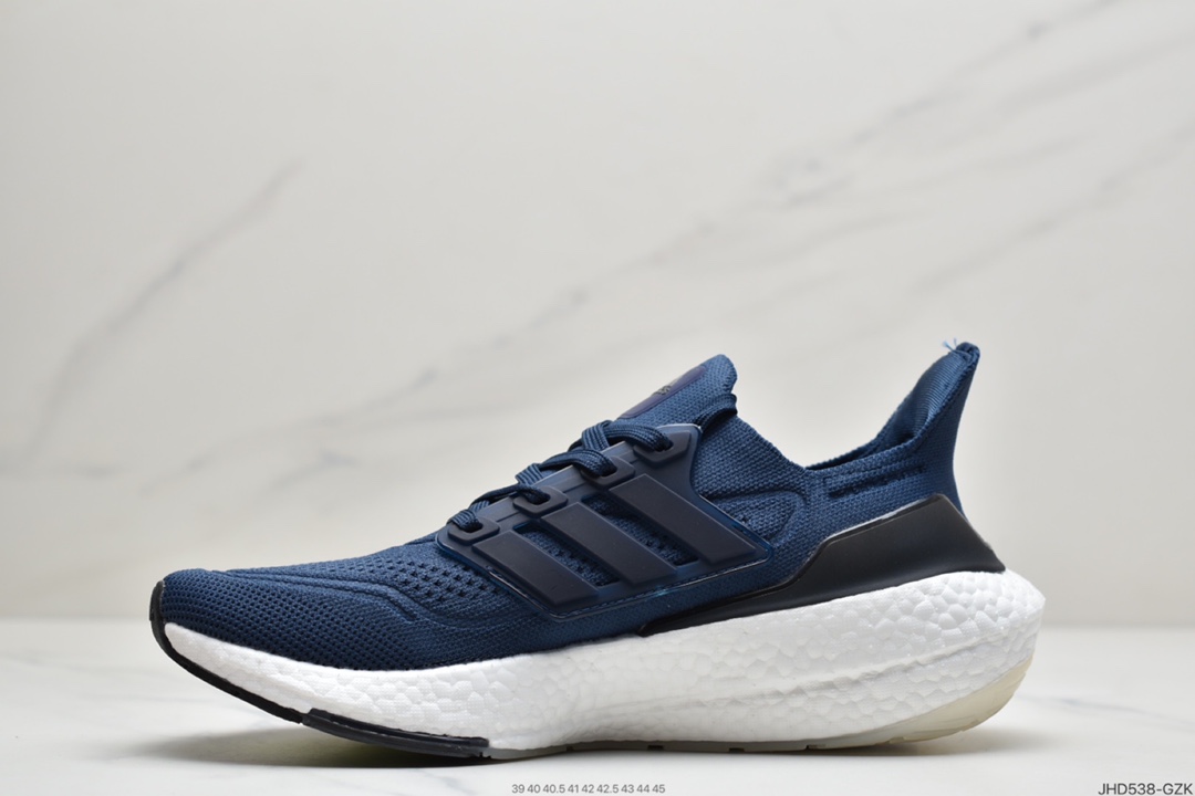 190 Adidas Ultra Boost 2021”White/Grey/Green”UB2021版袜套式针织鞋面休闲运动慢跑鞋  FY0396