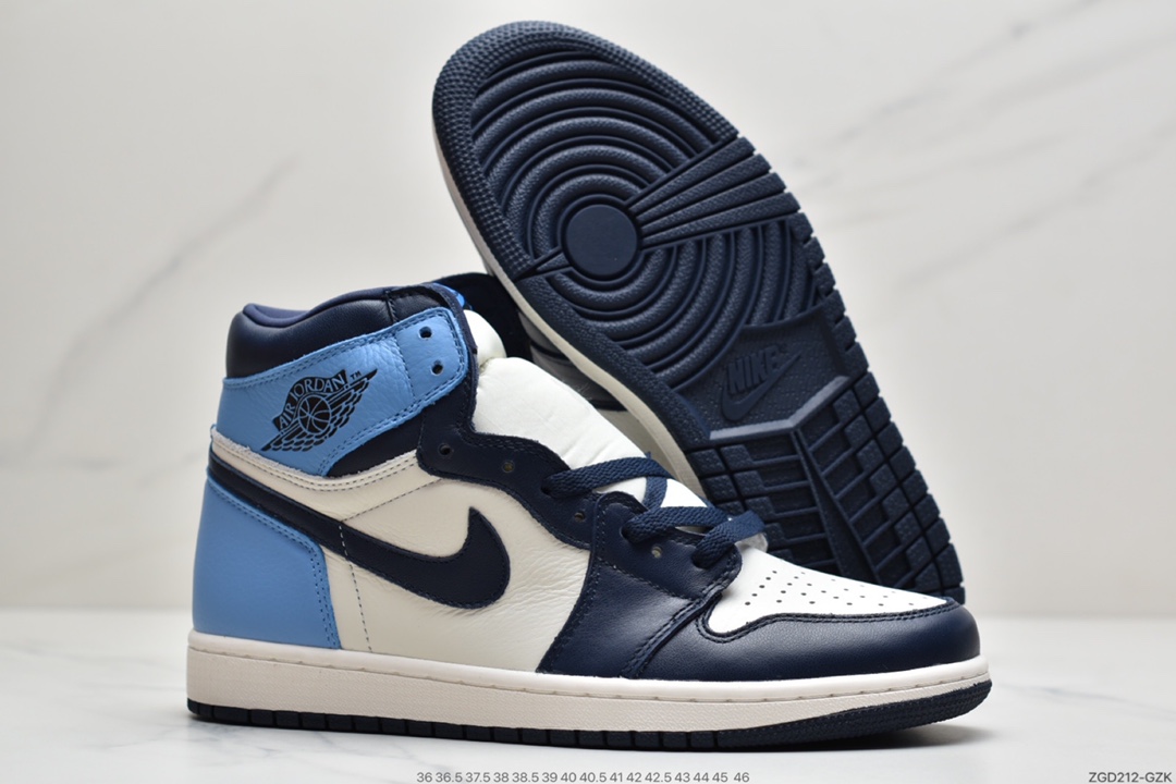 290 Air Jordan 1 “Obsidian”黑曜石 黑曜石 + 北卡蓝的配色 575441-140