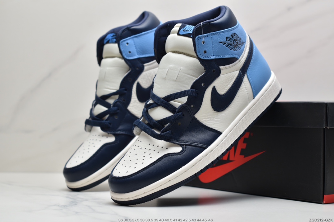 290 Air Jordan 1 “Obsidian”黑曜石 黑曜石 + 北卡蓝的配色 575441-140