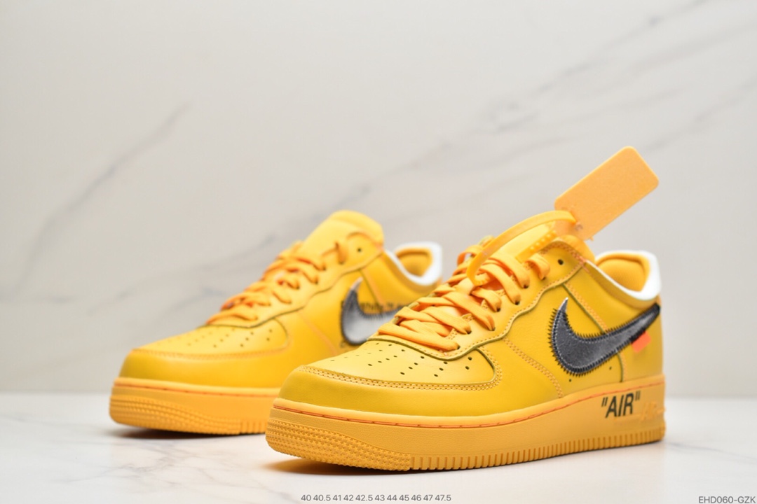 400  Off-White x NK Air Force 1 ”University Gold” 空军一号低帮板鞋 OW联名大学金 DD1876-700