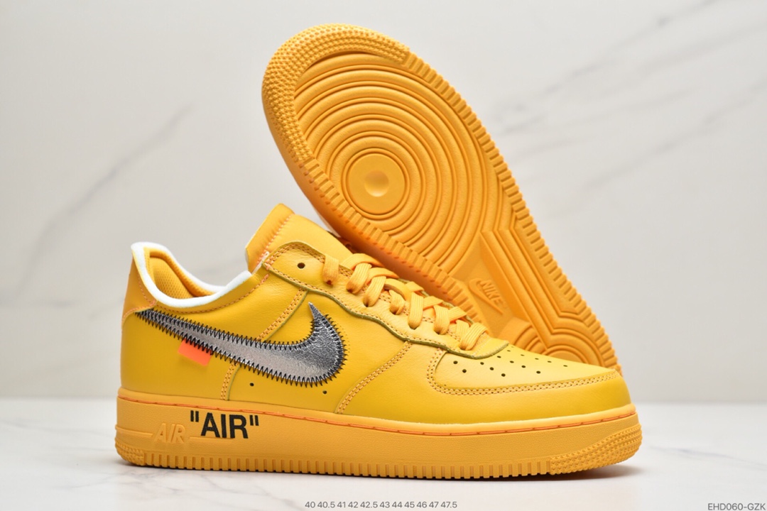 400  Off-White x NK Air Force 1 ”University Gold” 空军一号低帮板鞋 OW联名大学金 DD1876-700