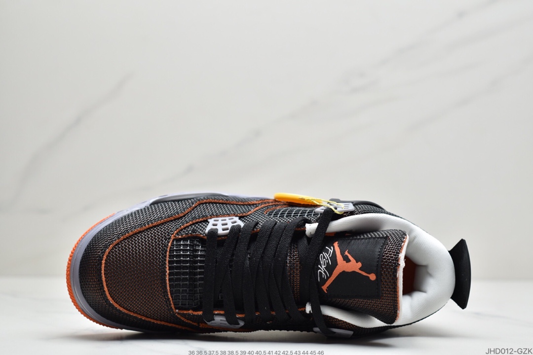 190  AJ4 黄铜 黑橙海星橙 金属橙织布 Air Jordan 4 乔4  CW7183-100