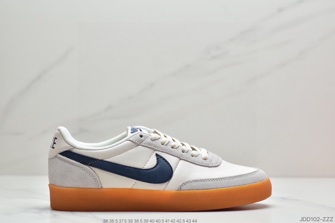 120 耐克板鞋 生胶米白绿色 复古板鞋J.Crew x Nike 联名 Killshot II Leather 采用米白色皮革 432997-111