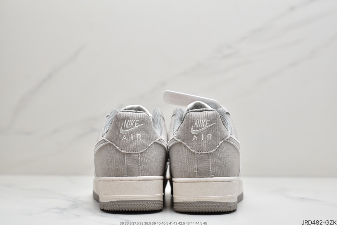 210  Nike Air Force 1 ’07 帆布米白灰  空军一号低帮休闲板鞋 bQ5806-228