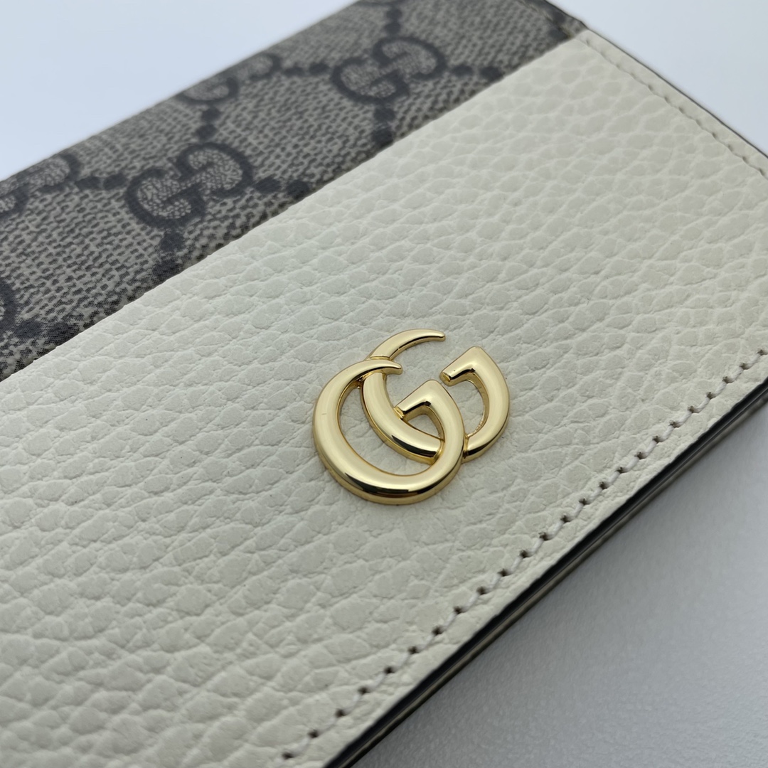 GUCCI古驰啡Pvc拼皮女士短夹658610