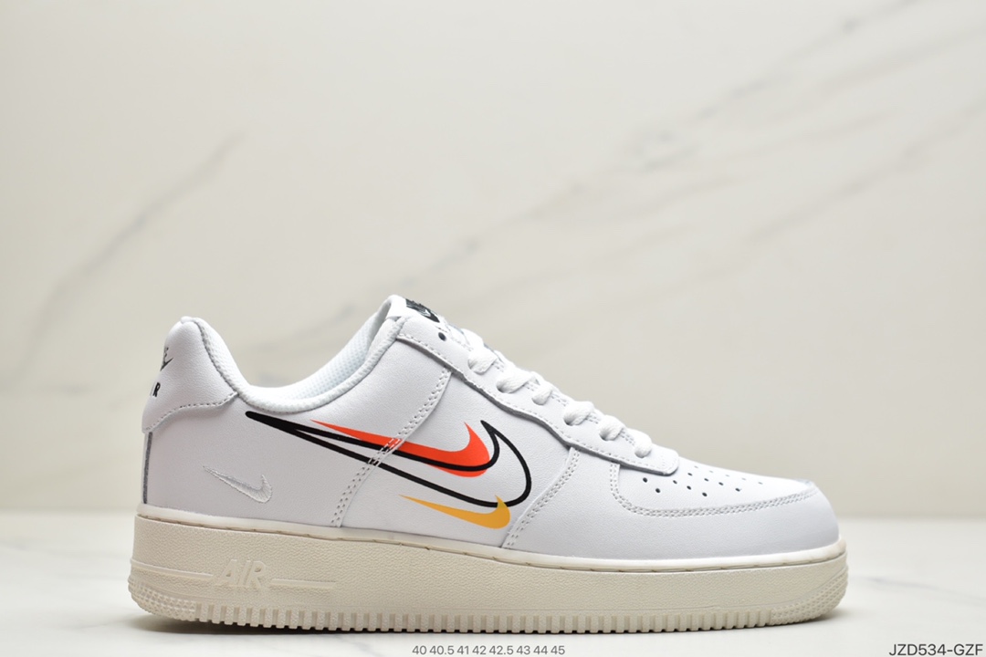 140 真标耐克Nike Air Force 1 Low”Multi Swoosh”白 DM9096-100