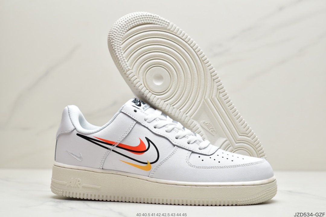 140 真标耐克Nike Air Force 1 Low”Multi Swoosh”白 DM9096-100