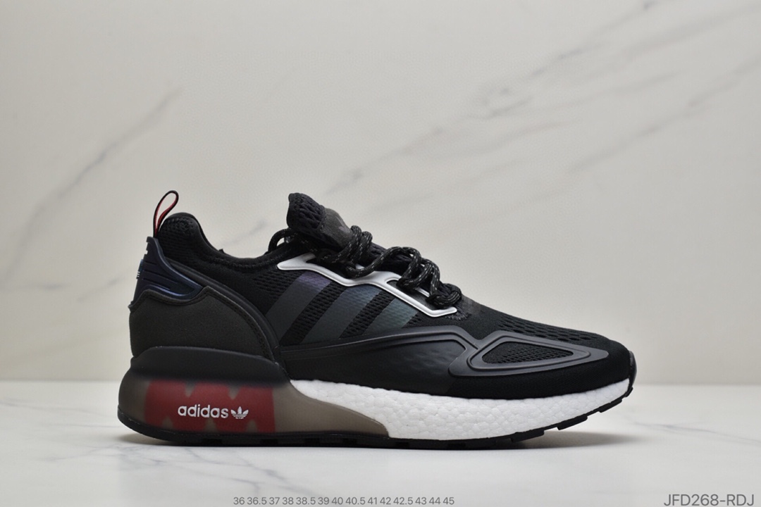 180 阿迪达斯Adidas Originals ZX 2K Boost 全新爆米花缓震休闲运动跑鞋 CQ2768