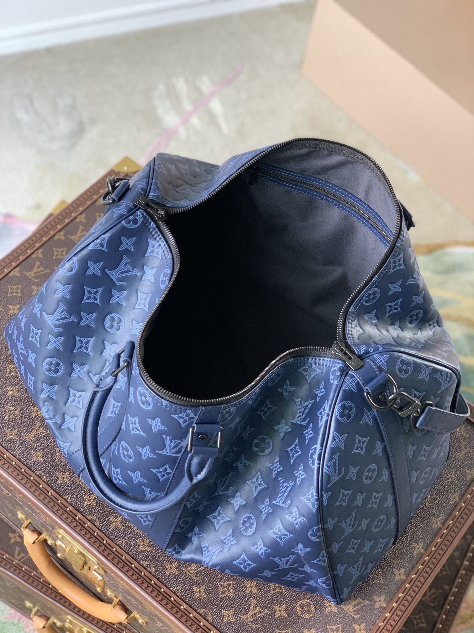 Louis Vuitton LV Keepall Bandoulière 50 旅行袋 M45731蓝色