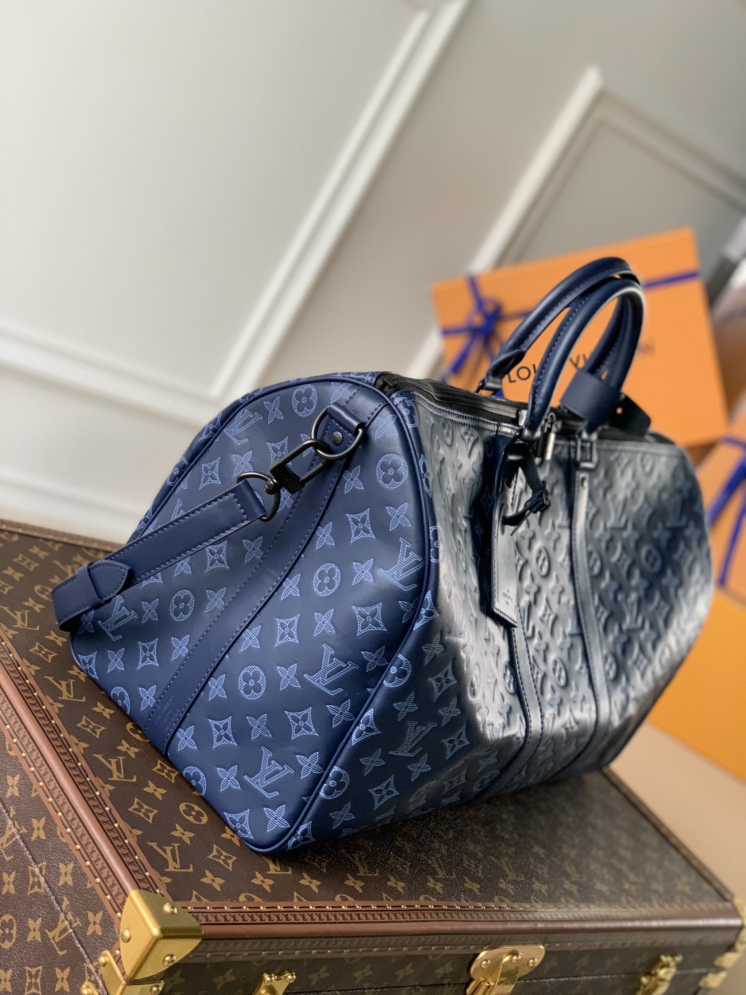 Louis Vuitton LV Keepall Bandoulière 50 旅行袋 M45731蓝色