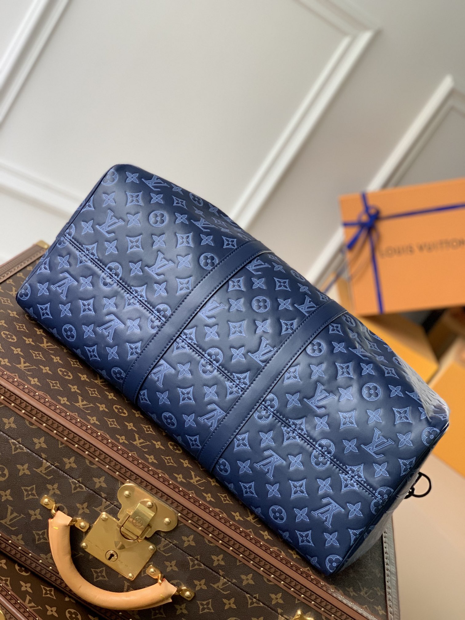 Louis Vuitton LV Keepall Bandoulière 50 旅行袋 M45731蓝色