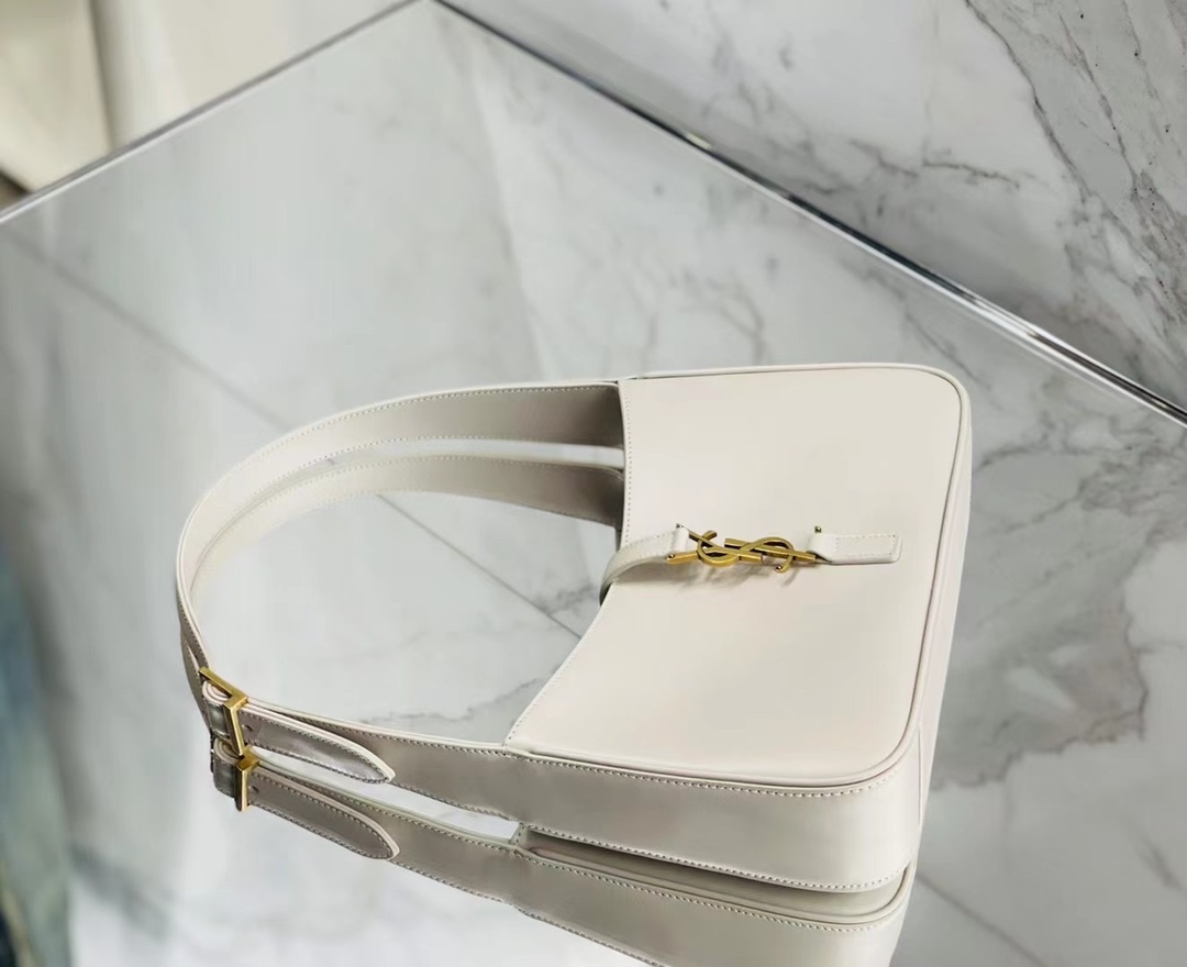 Saint laurent Ysl LE 5 À 7 平纹腋下包 657228白色