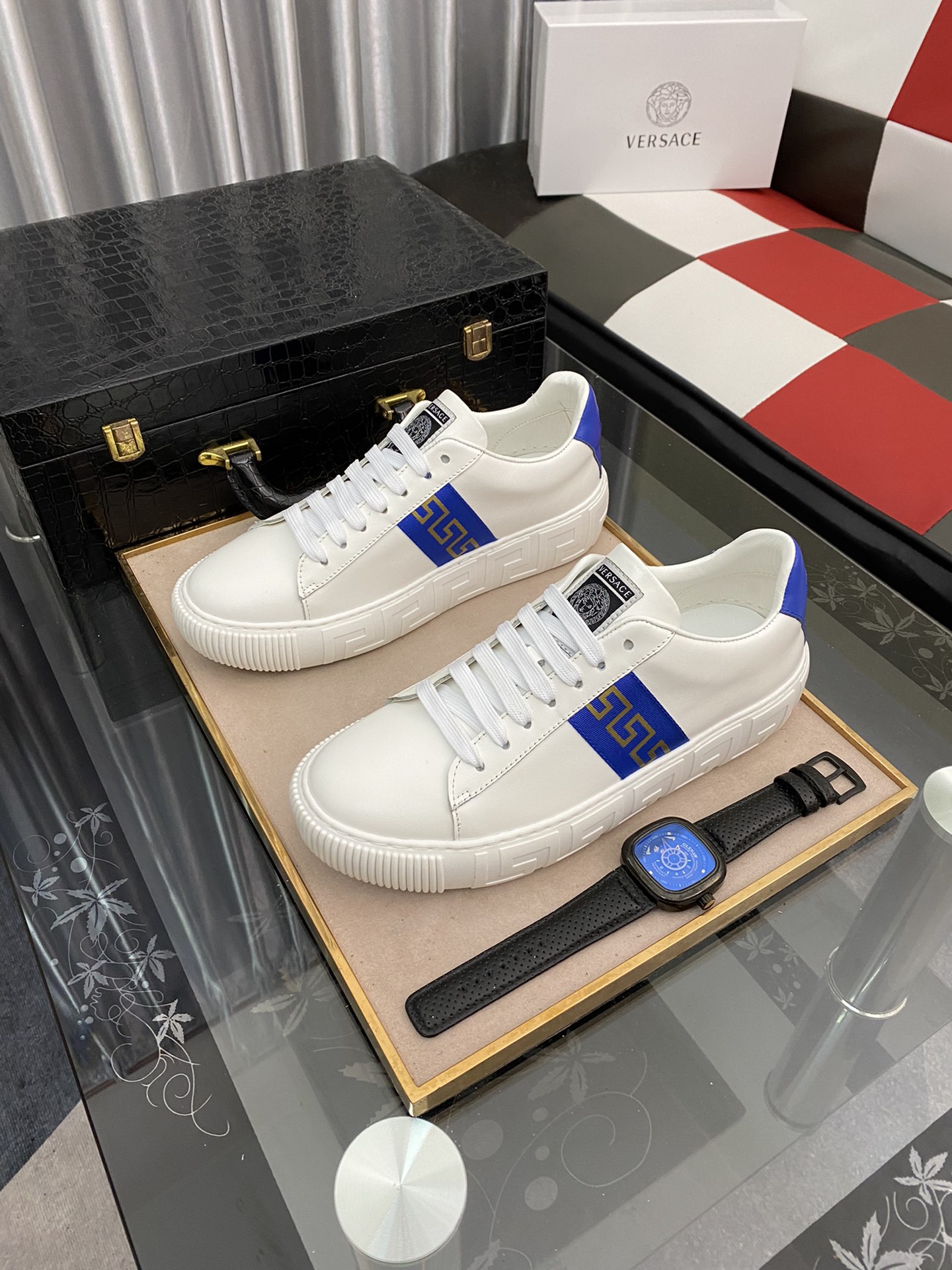 [Versace] Sports new new design High-quality cowhide upper The sheepskin lining