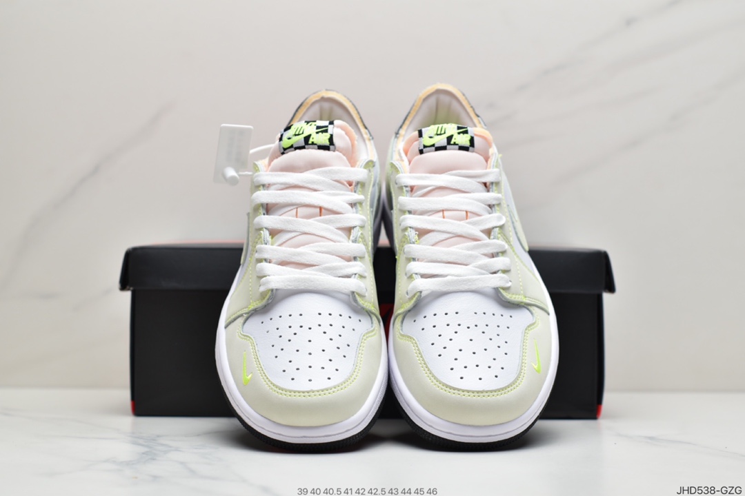 190 耐克Nike Air Jordan 1 Low OG”Ghost Green”AJ1乔丹一代经典低帮文化百搭休闲运动篮球鞋“白绿幽灵绿”DM7837-103