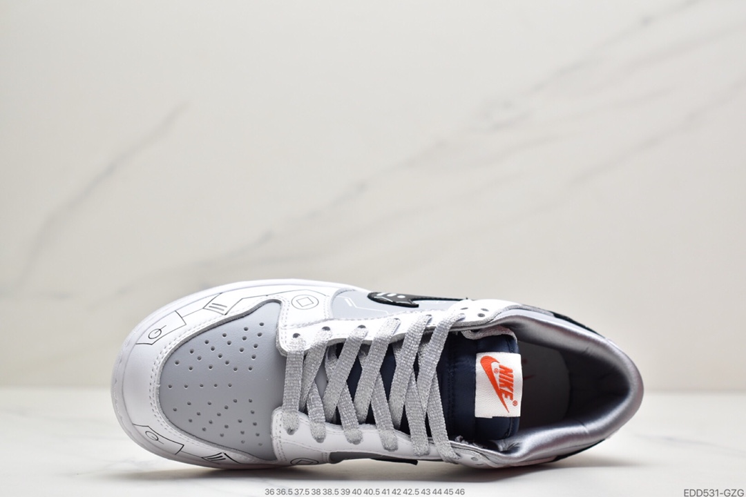 330 耐克Nike SB Dunk Low GR”Navy Blue”扣篮系列低帮休闲运动滑板板鞋“皮革藏蓝灰” DD1768-400