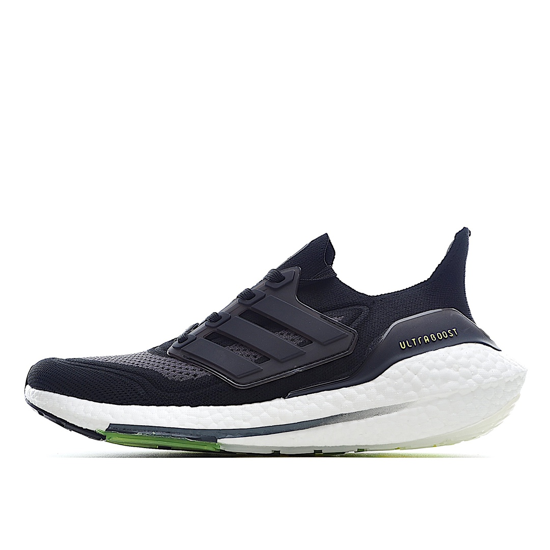G5 纯原巴斯夫 阿迪达斯 Adidas UB7.0 爆米花跑鞋前凸后翘的adidas ultra boost 2021系列正式曝光，新一代的ulrtra boost 21在中底的部分添加了更多的boost材质面积，除了部分标志性的细节处外，这次更新的款式以前凸后翘的流线型呈现。中底的支撑片也变成了造型奇特的U型，鞋子设计十分有速度感。