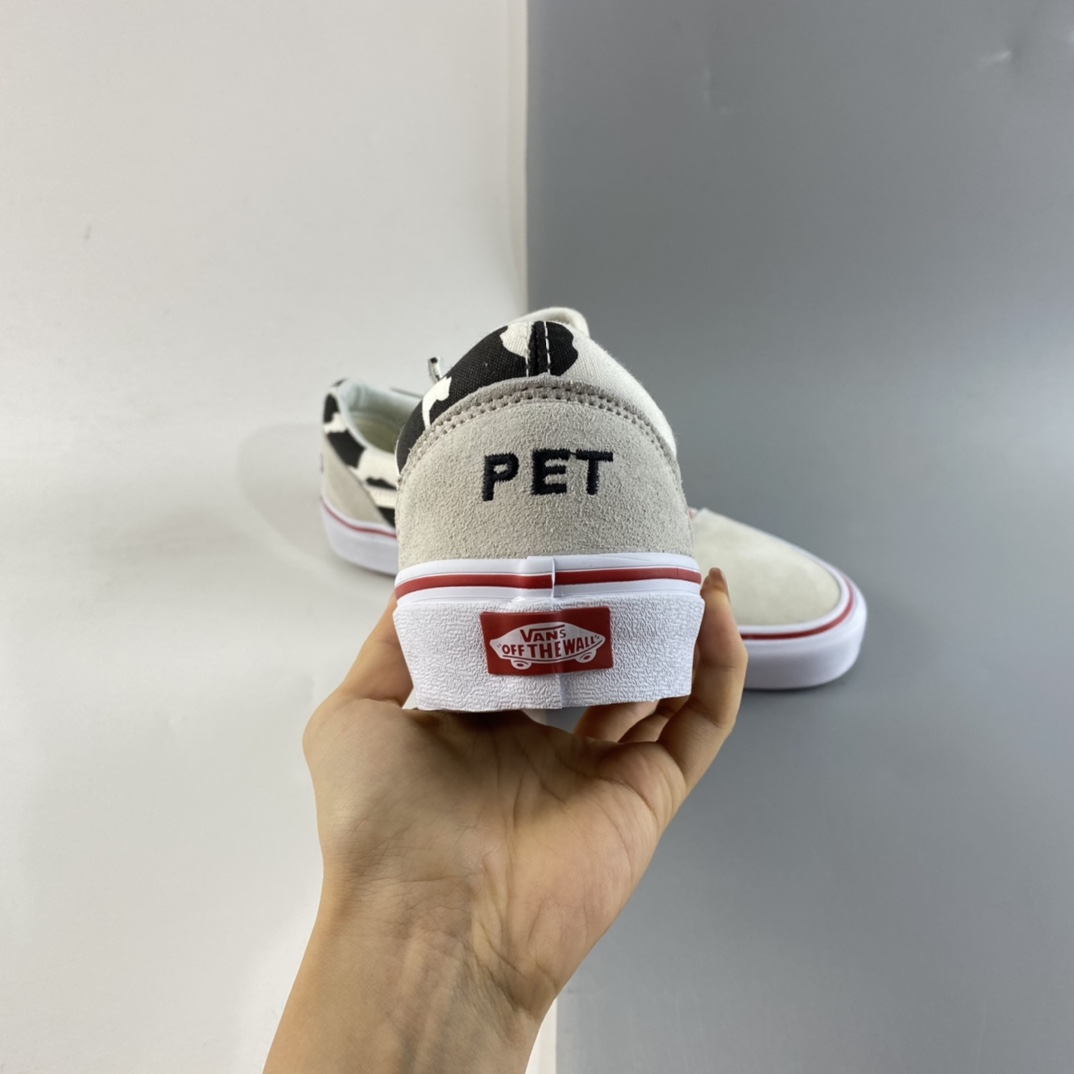 P150 Vans OLD SKOOL 奶牛涂鸦硫化滑板鞋 GD海外限定款
