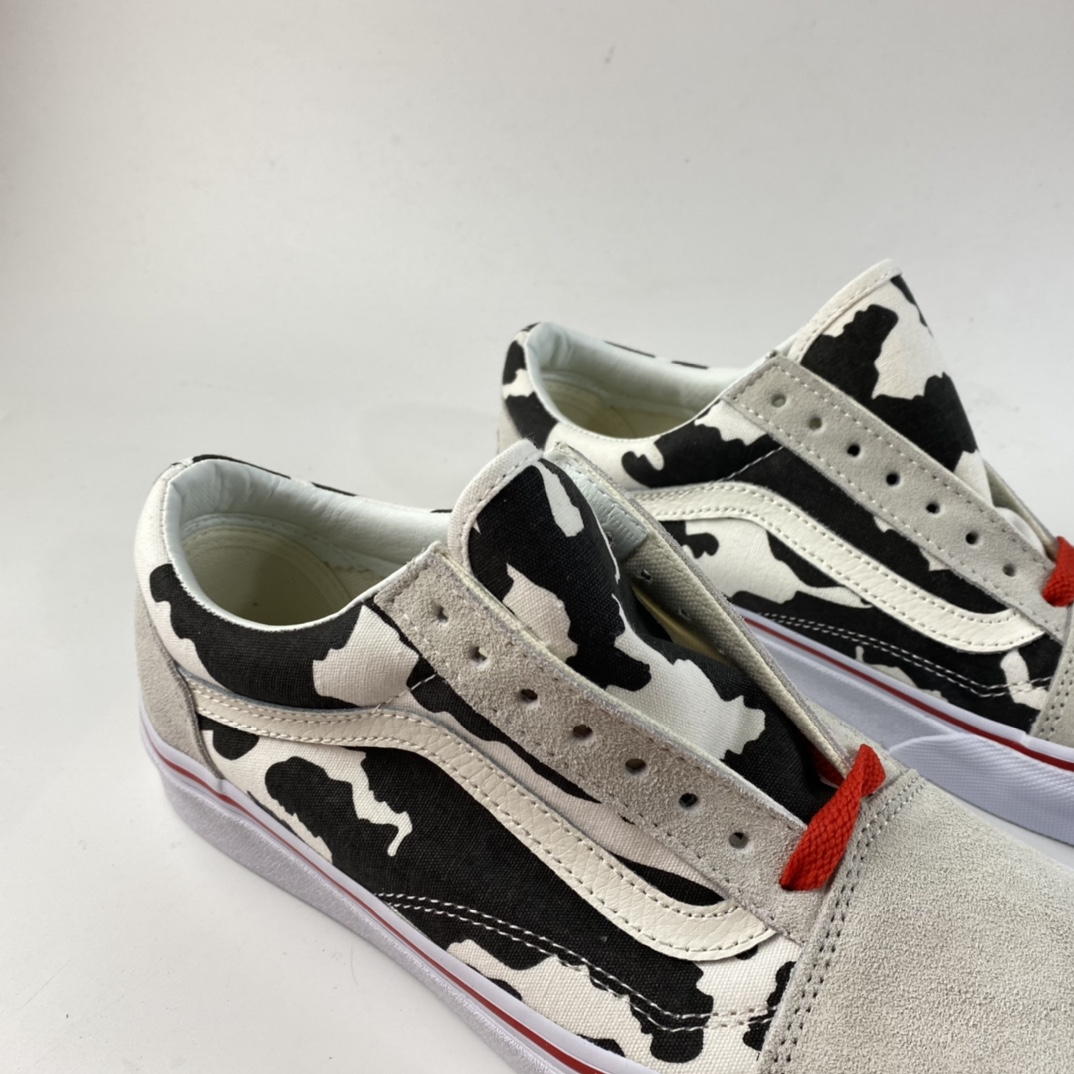 P150 Vans OLD SKOOL 奶牛涂鸦硫化滑板鞋 GD海外限定款