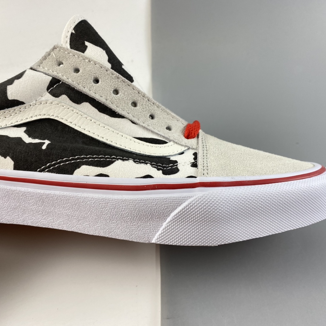 P150 Vans OLD SKOOL 奶牛涂鸦硫化滑板鞋 GD海外限定款