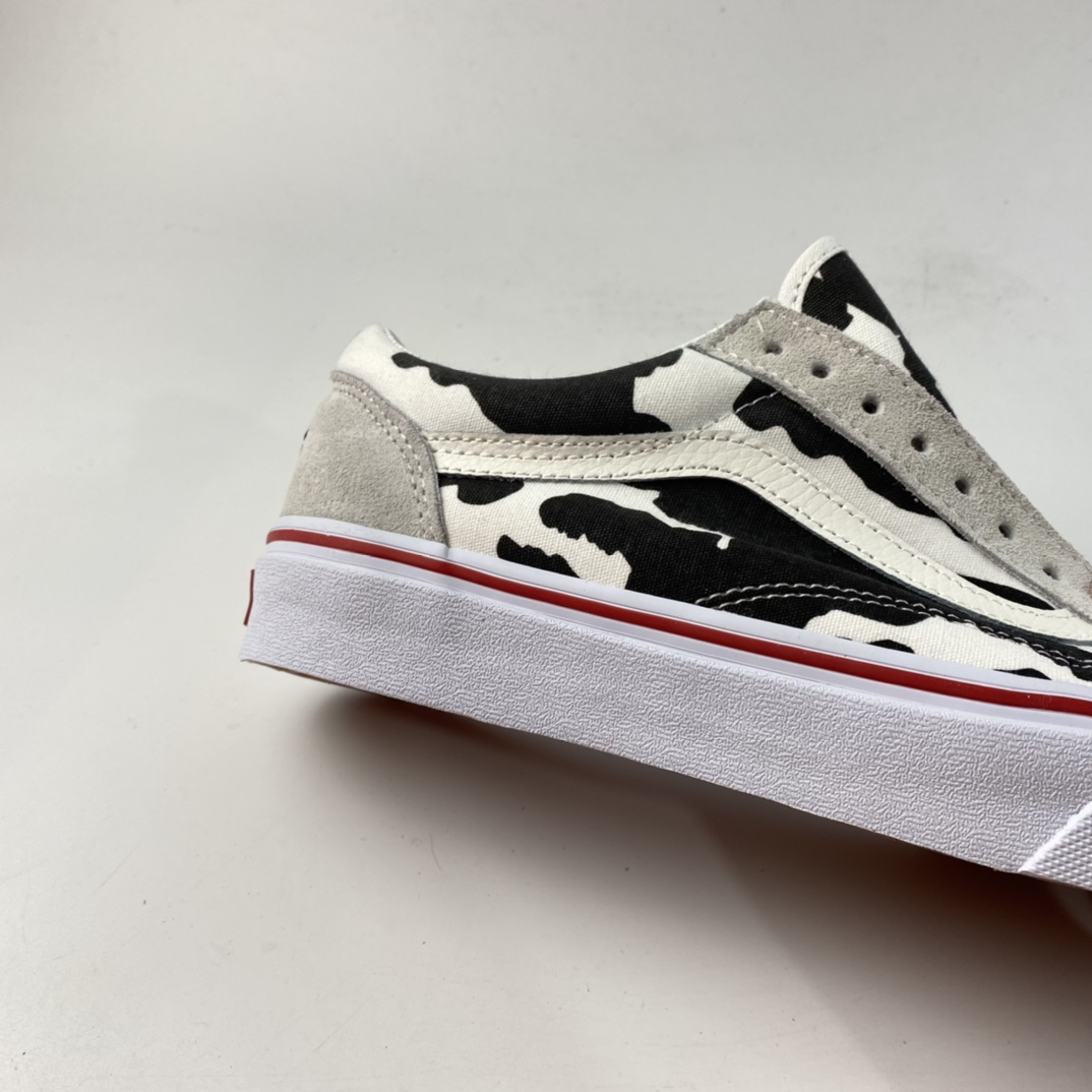 P150 Vans OLD SKOOL 奶牛涂鸦硫化滑板鞋 GD海外限定款